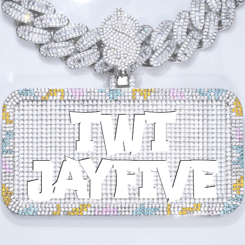 CUSTOM LETTER NECKLACE 3D COLORFUL SQUARE