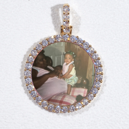 3D CIRCLE CUSTOM PICTURE PENDANT SMALL SIZE