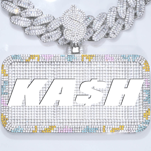 CUSTOM LETTER NECKLACE 3D COLORFUL SQUARE