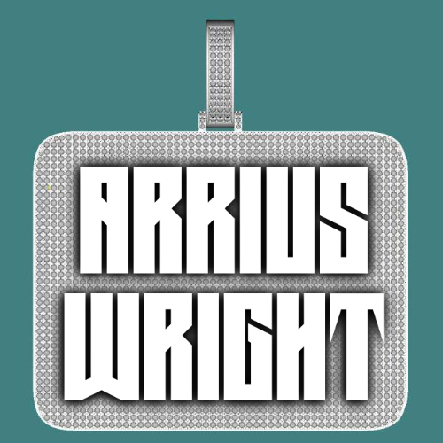 CUSTOM LETTER NECKLACE 3D BIG SQUARE
