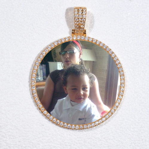MEDIUM 3D CIRCLE CUSTOM PICTURE PENDANT