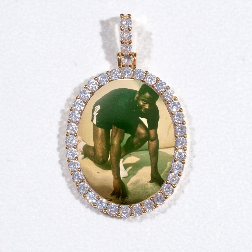 3D Oval Custom Picture Pendant