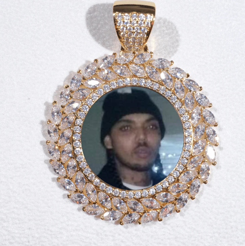 Large 3D Wheat Ear Custom Picture Pendant