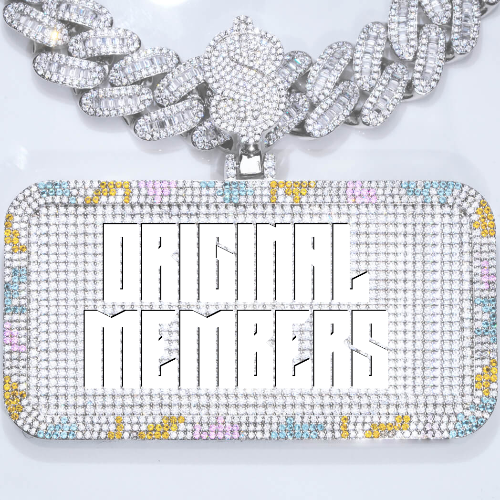CUSTOM LETTER NECKLACE 3D COLORFUL SQUARE