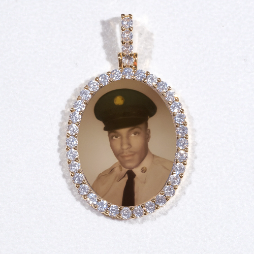 3D Oval Custom Picture Pendant