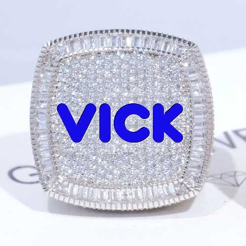 CUSTOM LETTER 3D ICED RING