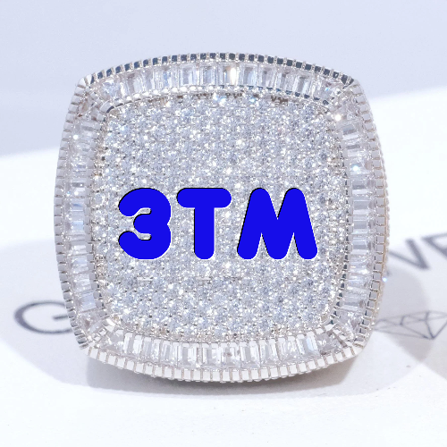 CUSTOM LETTER 3D ICED RING