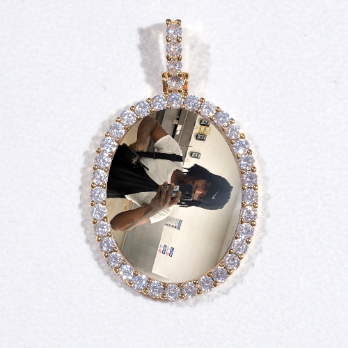 3D Oval Custom Picture Pendant