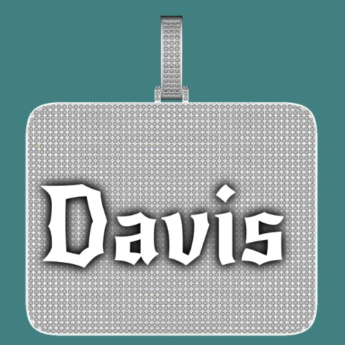 CUSTOM LETTER NECKLACE 3D BIG SQUARE