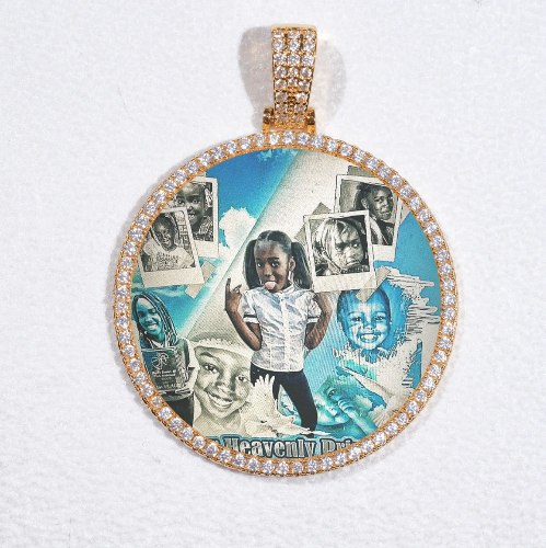 MEDIUM 3D CIRCLE CUSTOM PICTURE PENDANT