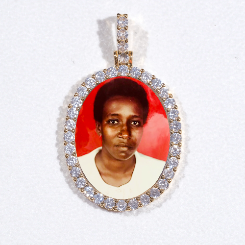 3D Oval Custom Picture Pendant