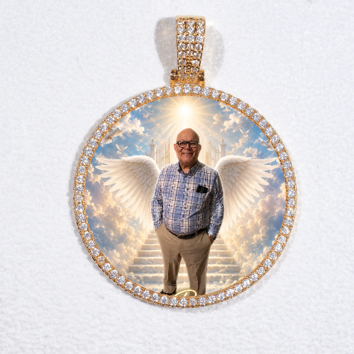 MEDIUM 3D CIRCLE CUSTOM PICTURE PENDANT