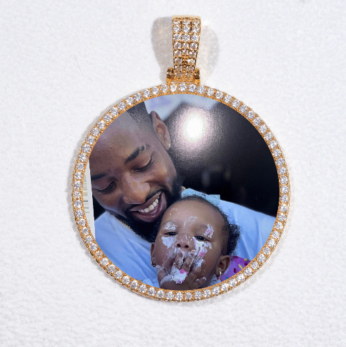 MEDIUM 3D CIRCLE CUSTOM PICTURE PENDANT