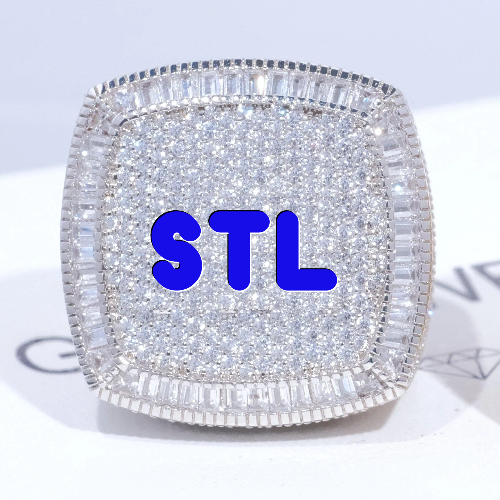 CUSTOM LETTER 3D ICED RING