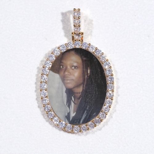 3D Oval Custom Picture Pendant