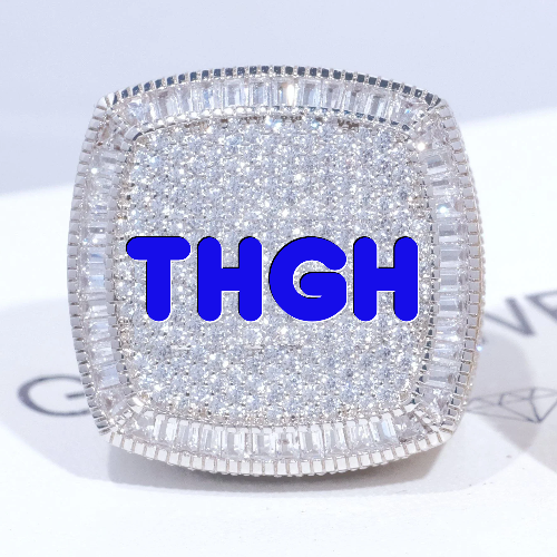 CUSTOM LETTER 3D ICED RING