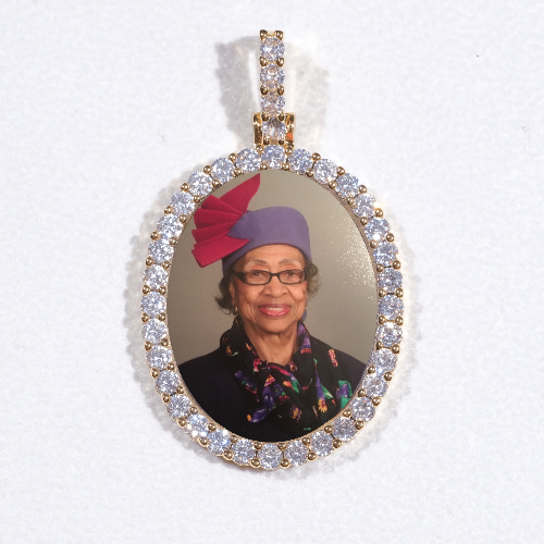 3D Oval Custom Picture Pendant