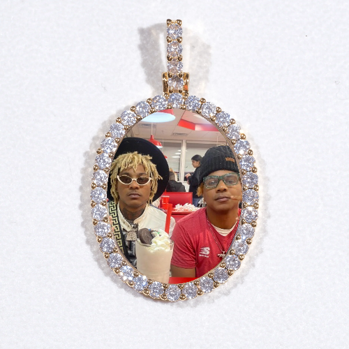 3D Oval Custom Picture Pendant