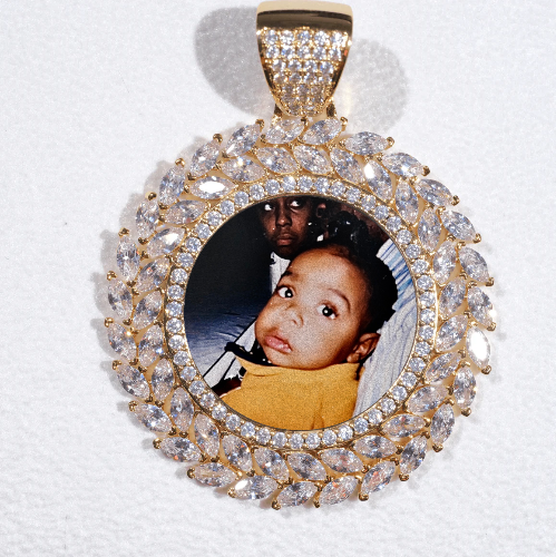 Large 3D Wheat Ear Custom Picture Pendant