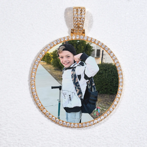 MEDIUM 3D CIRCLE CUSTOM PICTURE PENDANT