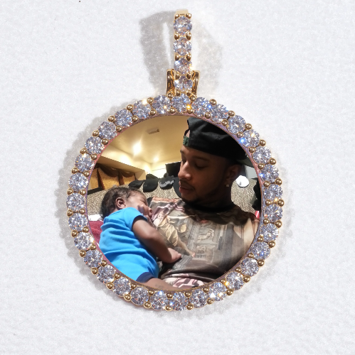 3D CIRCLE CUSTOM PICTURE PENDANT SMALL SIZE