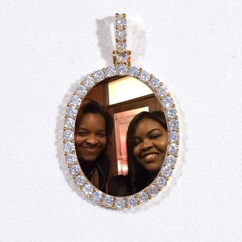 3D Oval Custom Picture Pendant