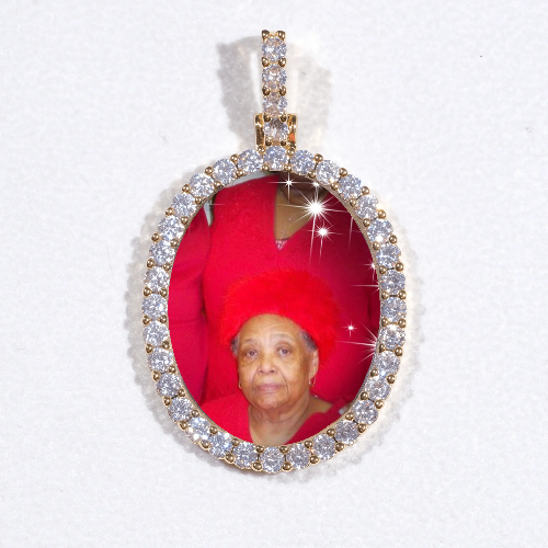 3D Oval Custom Picture Pendant