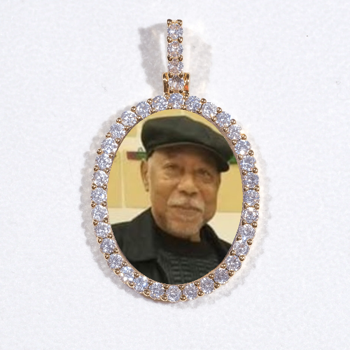3D Oval Custom Picture Pendant