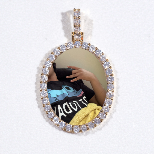 3D Oval Custom Picture Pendant