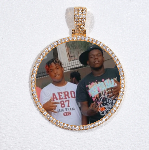 MEDIUM 3D CIRCLE CUSTOM PICTURE PENDANT