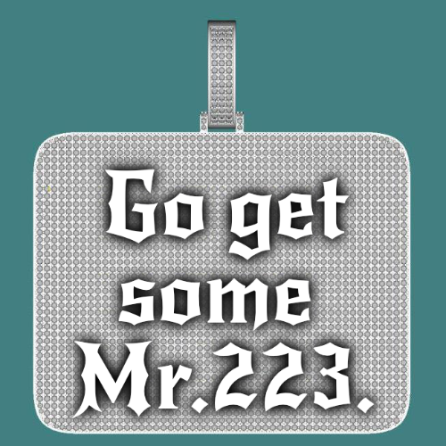 CUSTOM LETTER NECKLACE 3D BIG SQUARE