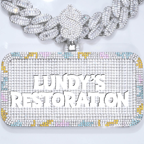 CUSTOM LETTER NECKLACE 3D COLORFUL SQUARE