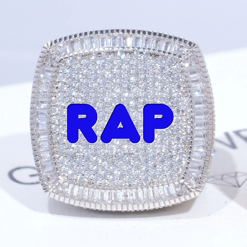 CUSTOM LETTER 3D ICED RING