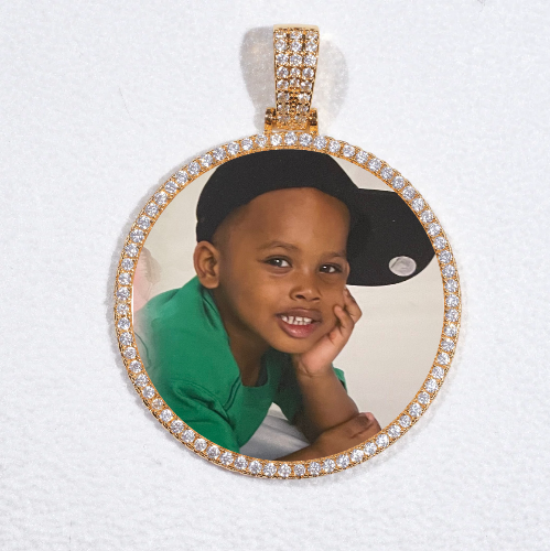 MEDIUM 3D CIRCLE CUSTOM PICTURE PENDANT
