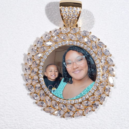 Large 3D Wheat Ear Custom Picture Pendant