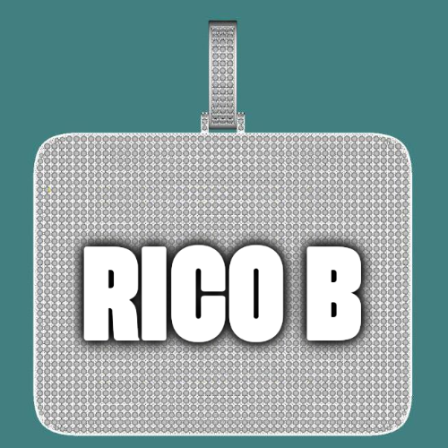 CUSTOM LETTER NECKLACE 3D BIG SQUARE
