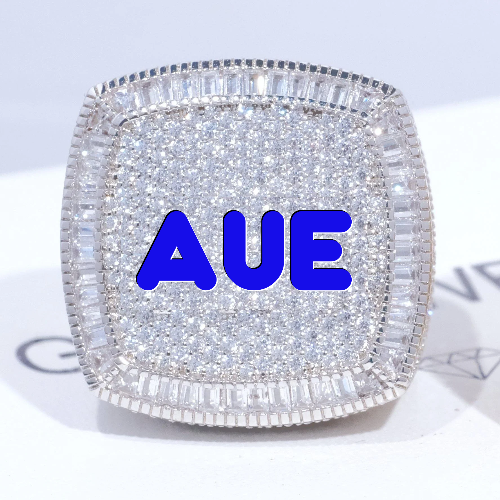CUSTOM LETTER 3D ICED RING