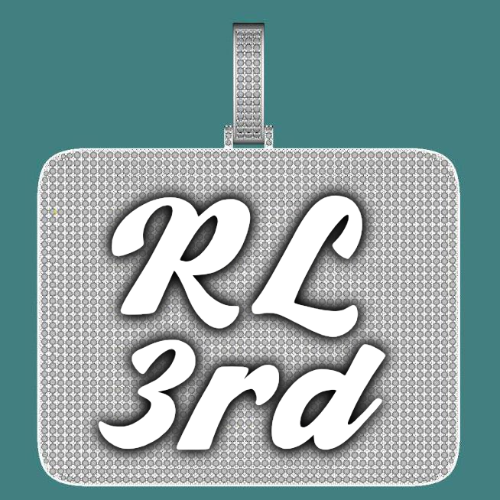 CUSTOM LETTER NECKLACE 3D BIG SQUARE