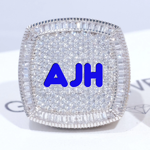 CUSTOM LETTER 3D ICED RING