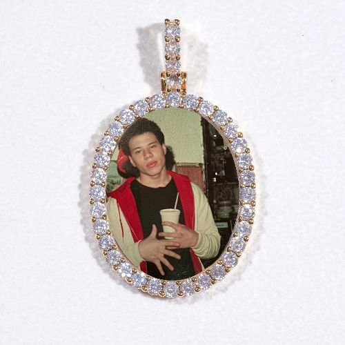 3D Oval Custom Picture Pendant