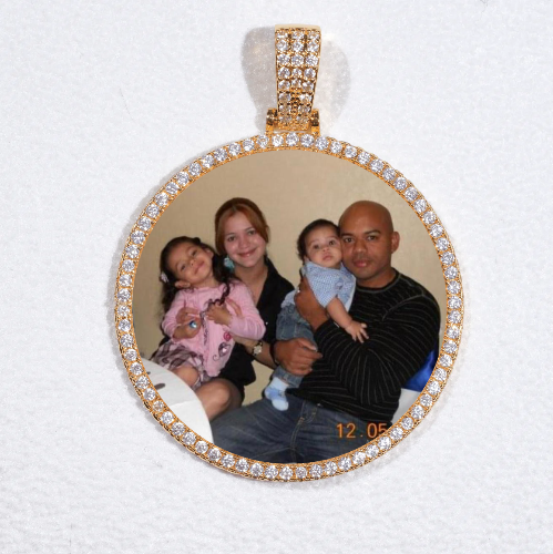 MEDIUM 3D CIRCLE CUSTOM PICTURE PENDANT