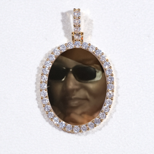 3D Oval Custom Picture Pendant