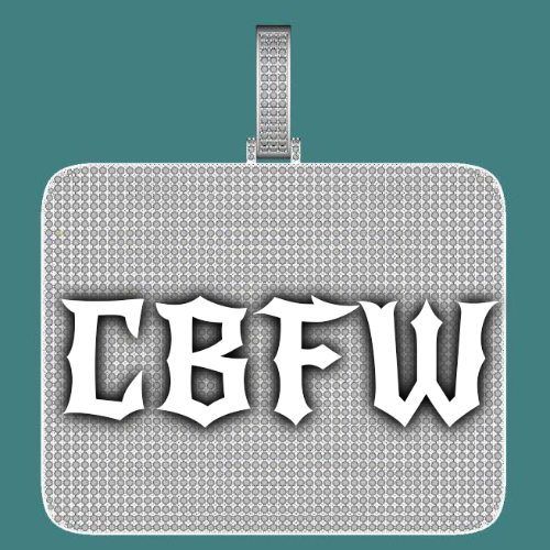 CUSTOM LETTER NECKLACE 3D BIG SQUARE