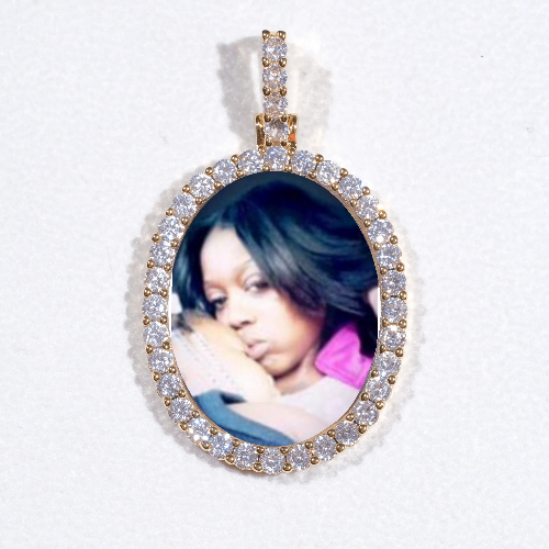 3D Oval Custom Picture Pendant