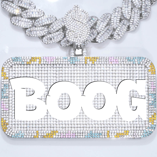 CUSTOM LETTER NECKLACE 3D COLORFUL SQUARE