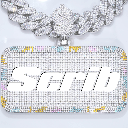 CUSTOM LETTER NECKLACE 3D COLORFUL SQUARE