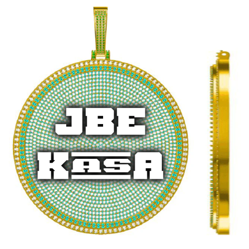 CUSTOM LETTER NECKLACE 3D BIG DISC