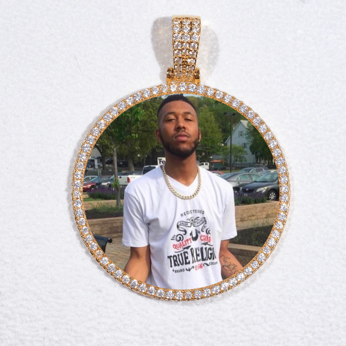 MEDIUM 3D CIRCLE CUSTOM PICTURE PENDANT