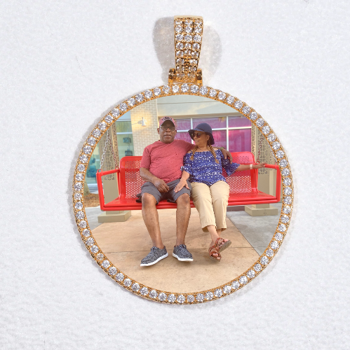 MEDIUM 3D CIRCLE CUSTOM PICTURE PENDANT