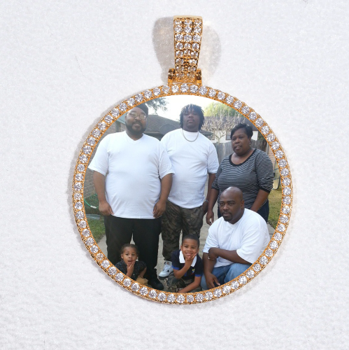 MEDIUM 3D CIRCLE CUSTOM PICTURE PENDANT
